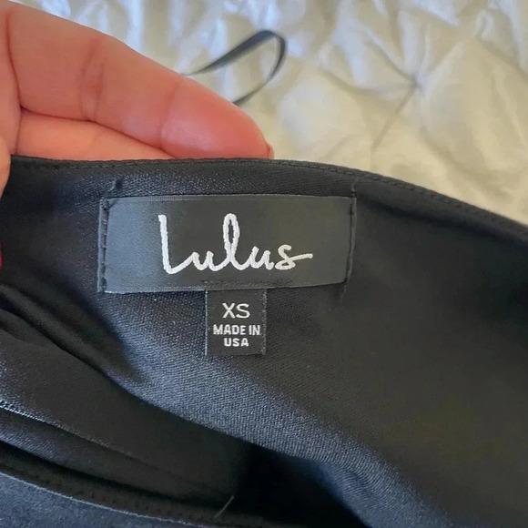 Lulus black knit one shoulder mini dress - Picture 5 of 8